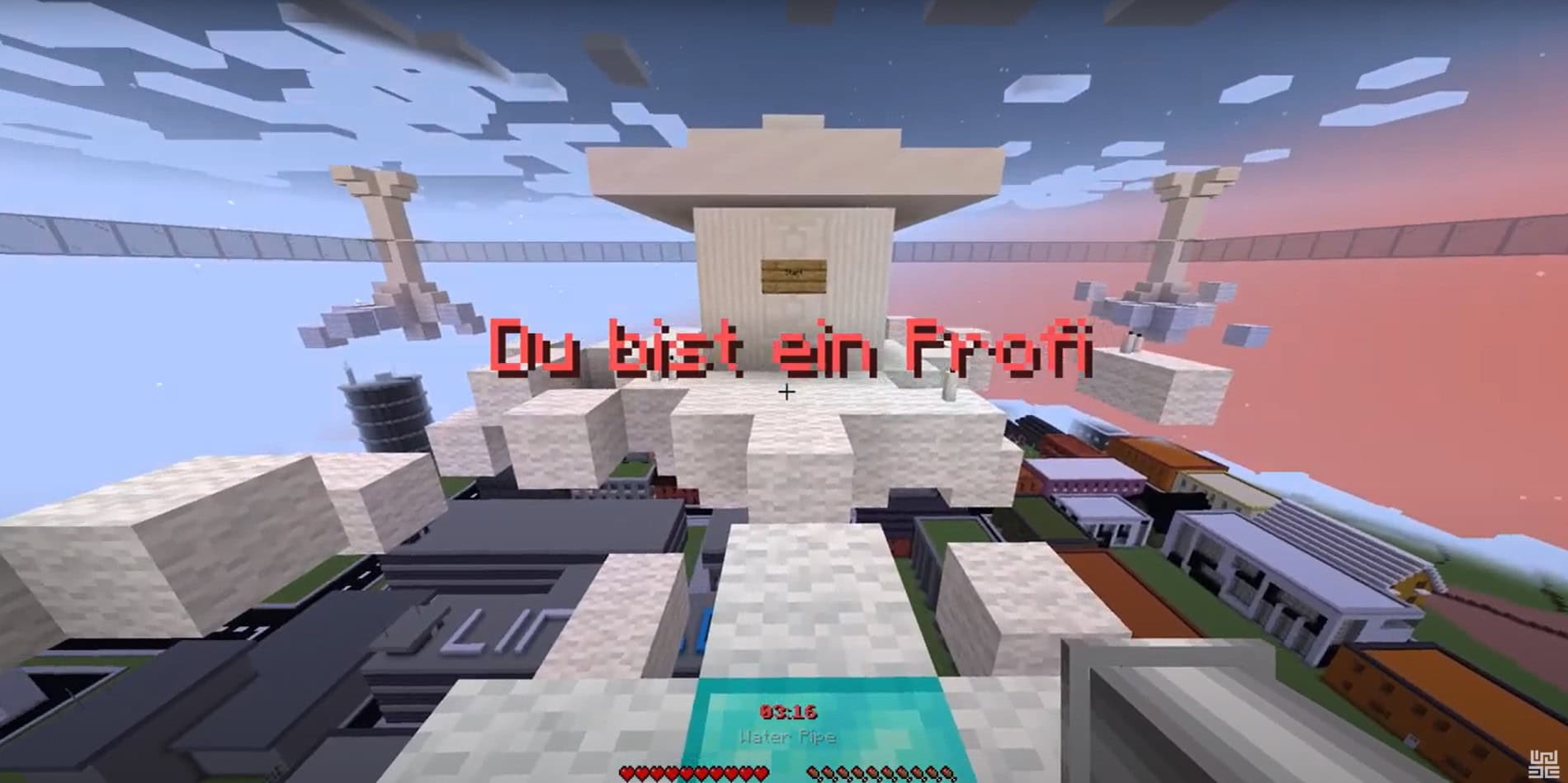 Ausschnitt aus dem Minecraft Minigame